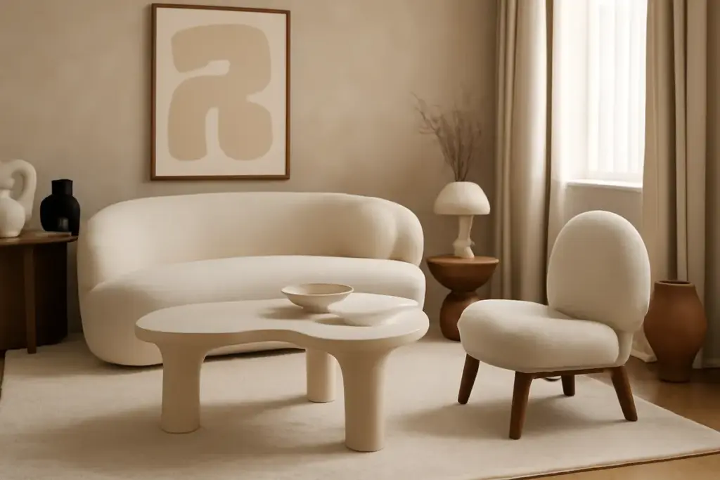 Forme organiche nell’arredo di tendenza: come donano movimento e carattere senza appesantire