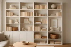 Pareti attrezzate o librerie a giorno? Il segreto per mantenerle davvero ordinate e bellissime