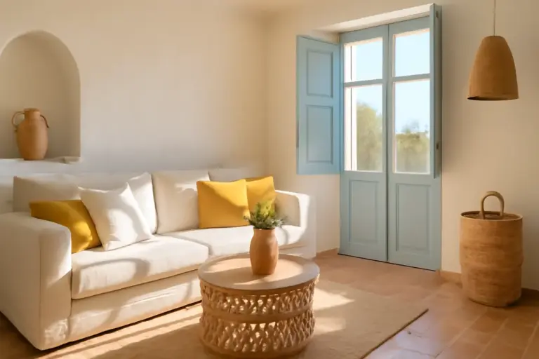 Stile mediterraneo: i materiali e i colori che rendono la casa più fresca e luminosa senza fatica