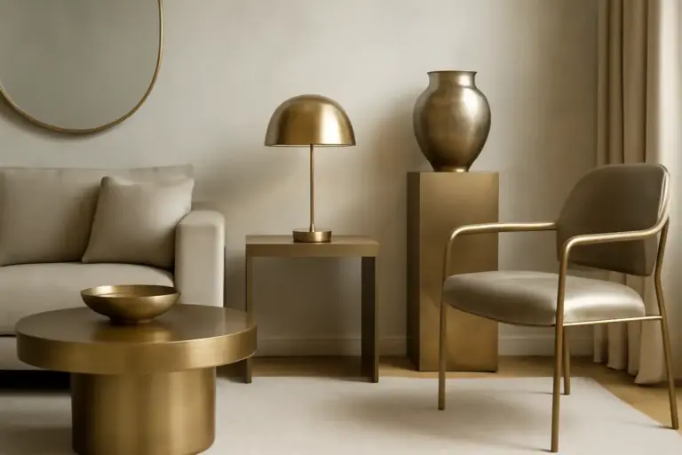 Le finiture metallizzate nell’arredo contemporaneo: dove usarle per valorizzare senza eccessi